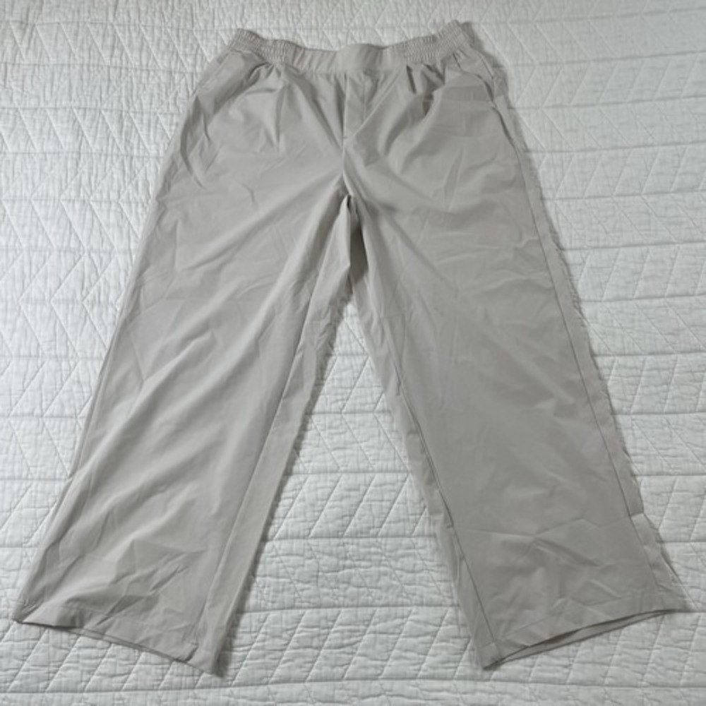 Avia Boys Beige Pants L (12-14) Recycled Polyester Spandex Elastic Waist